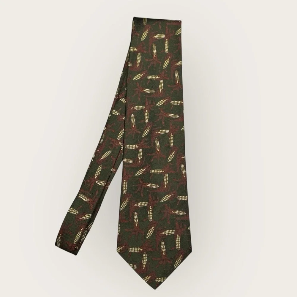 Vintage CHAPS Ralph‎ Lauren Mens Tie Harvest Corn Autumn - 58